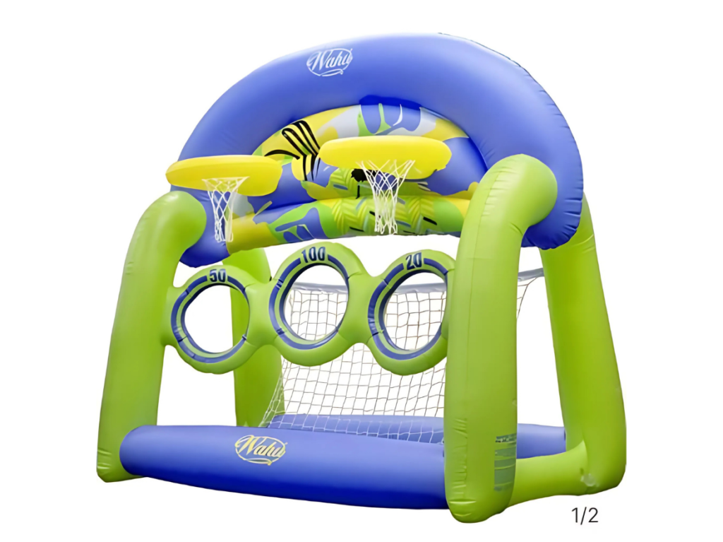 Swim & Hoop in Bali by Bali Kidz Hire providing fun and safe inflatable water and basketball play for children at villas and resorts